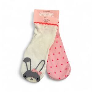 Gymboree Baby Girl 12-18M NWT 2-Pairs Sock Pink Bunny